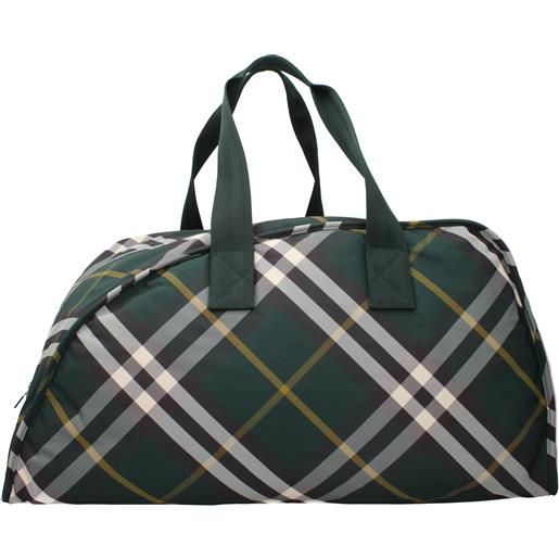 Burberry borsoni uomo tessuto verde/edera argento