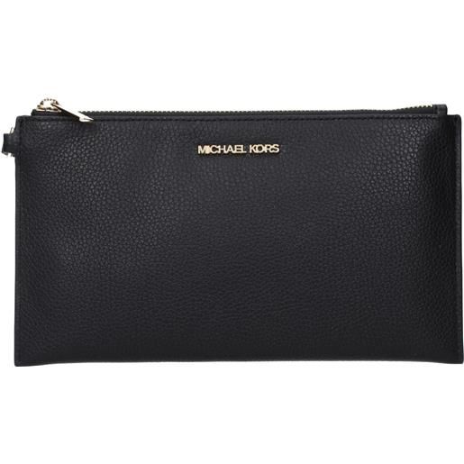 Michael Kors pochette jet set travel donna pelle nero oro