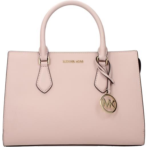 Michael Kors borse a mano sheila donna tessuto rosa/blush oro
