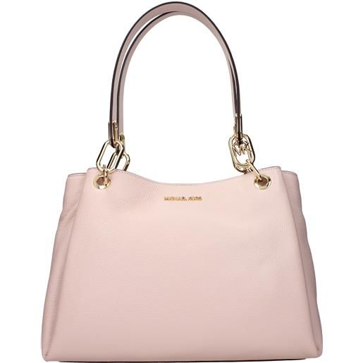 Michael Kors borse a spalla trisha donna pelle rosa/blush oro