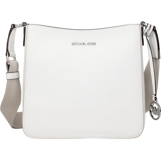 Michael Kors borse a spalla jet set travel donna pelle bianco/bianco ottico argento