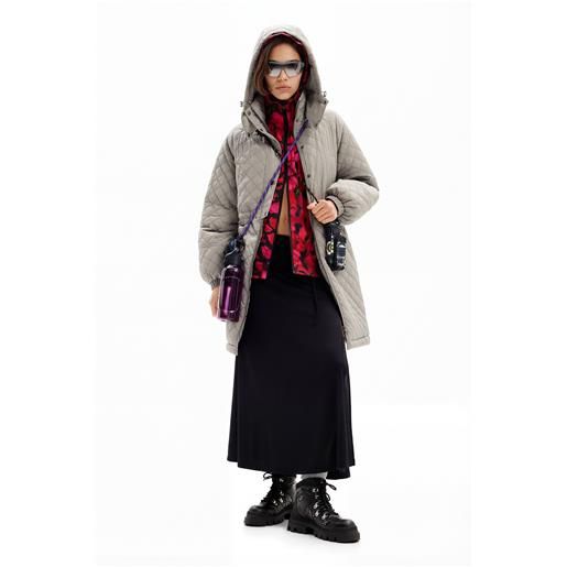 Desigual, cappotto imbottito maniche sbuffo, outlet, poliammide, nero, l