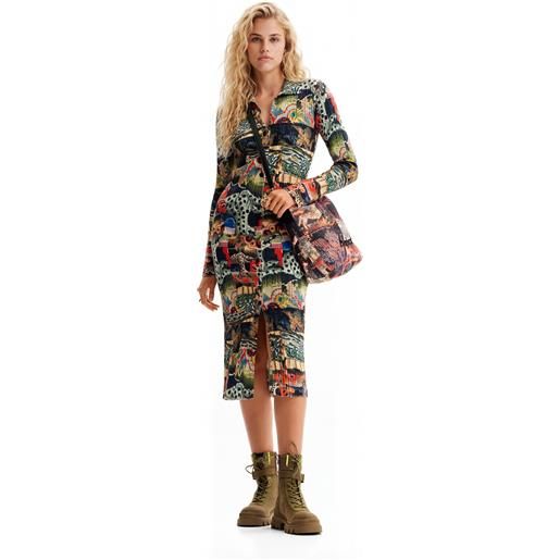 Desigual, abito midi tapestry m. Christian lacroix, marrone, l