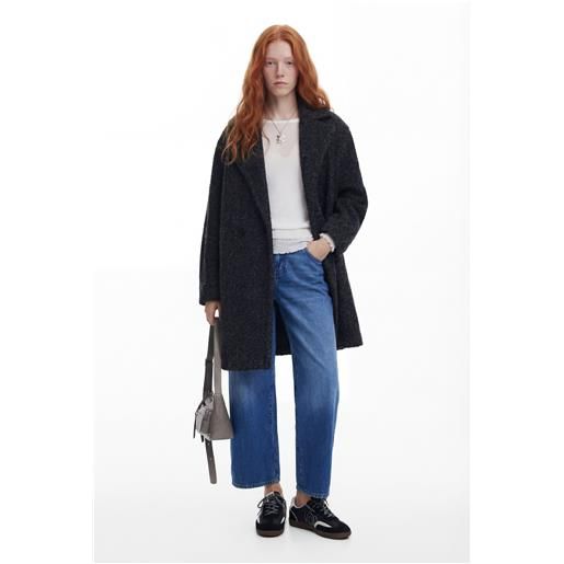 Desigual, cappotto lungo, nero, l