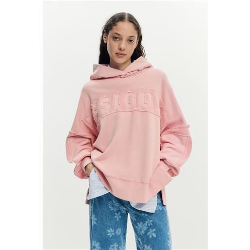 Desigual Sweatshirt Donna - Felpa Con Manica Lunga E Righe Colorate - 100% Cotone - Collezione SS25 - Taglie Regolari