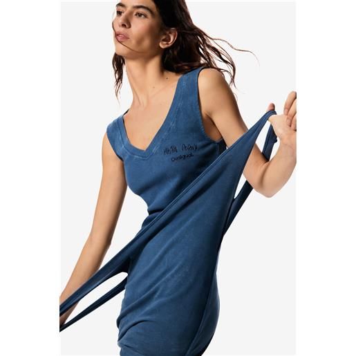 Desigual, vestito aderente masha popova, donna, cotone, blu, l