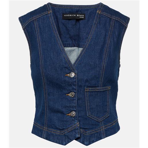 Veronica Beard gilet di jeans valeria