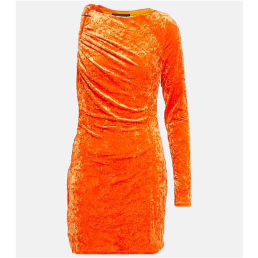Versace miniabito asimmetrico in velluto