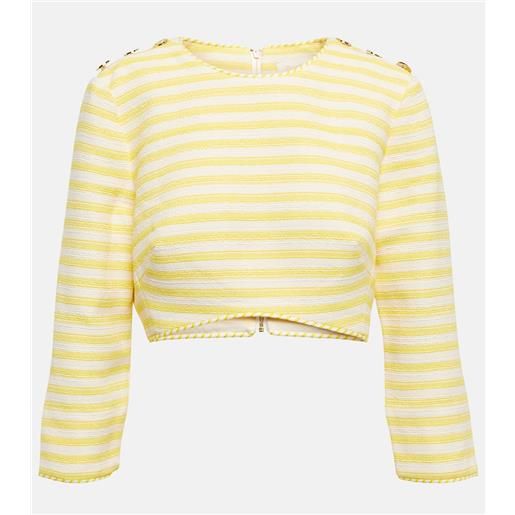 Zimmermann top cropped hide tide a righe