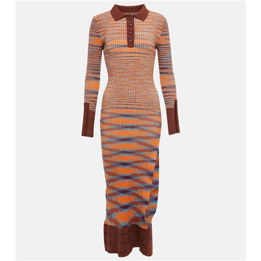 Jacquemus abito midi zucca a righe