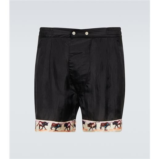 Bode boxer teureau in seta con stampa