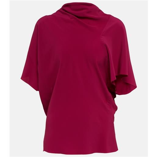 Rick Owens top asimmetrico in misto seta