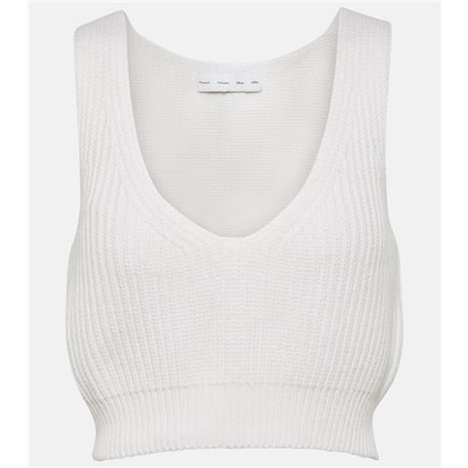 Proenza Schouler white label - cardigan cropped in cotone