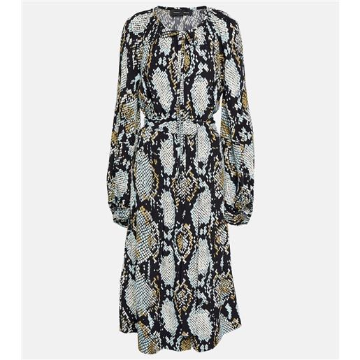 Proenza Schouler abito midi in jersey con stampa