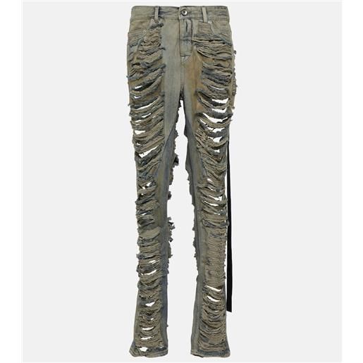 Rick Owens drkshdw - jeans distressed a vita bassa