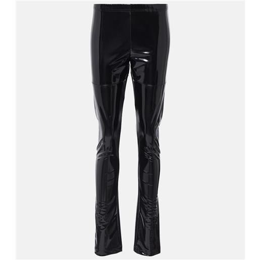 Junya Watanabe pantaloni slim in vinile