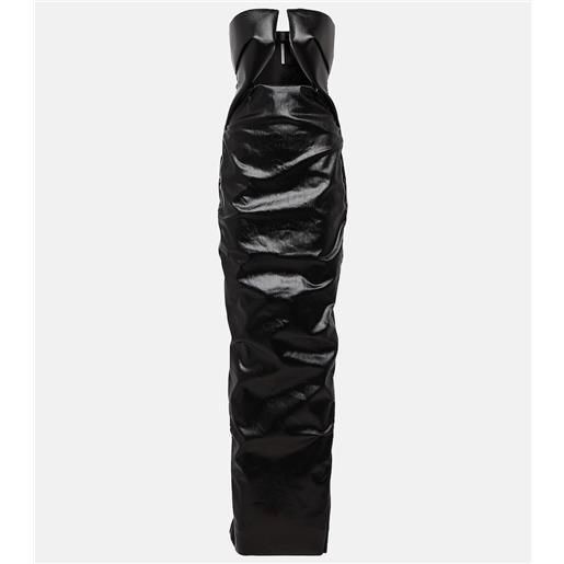 Rick Owens abito lungo di jeans prong