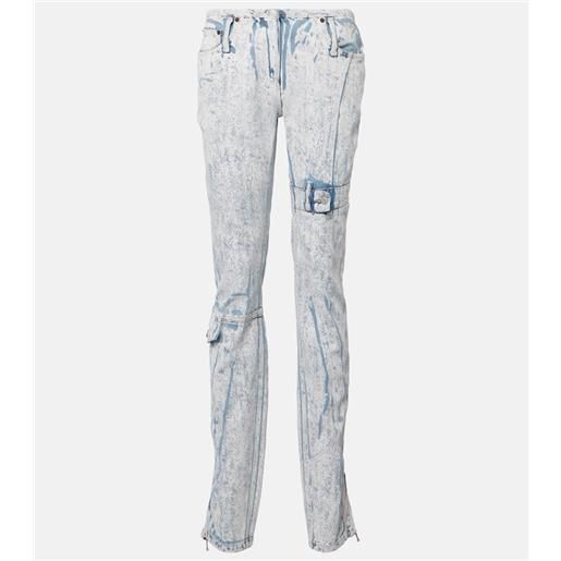 Acne Studios jeans slim a vita bassa con stampa