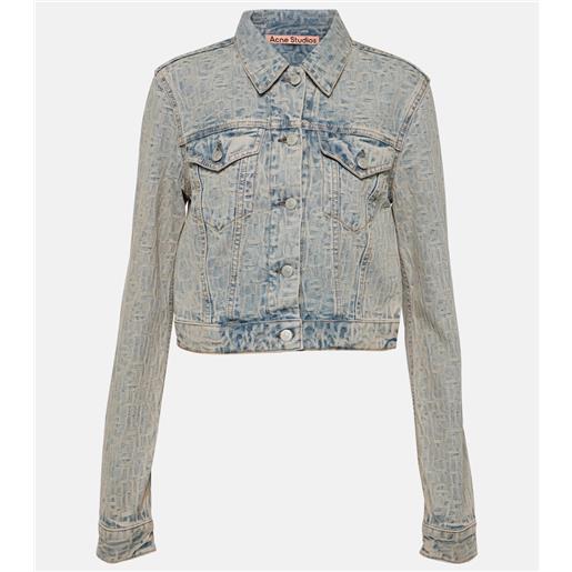 Acne Studios giacca di jeans cropped in jacquard
