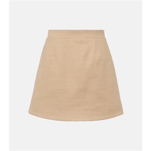 Patou minigonna in tweed di misto cotone