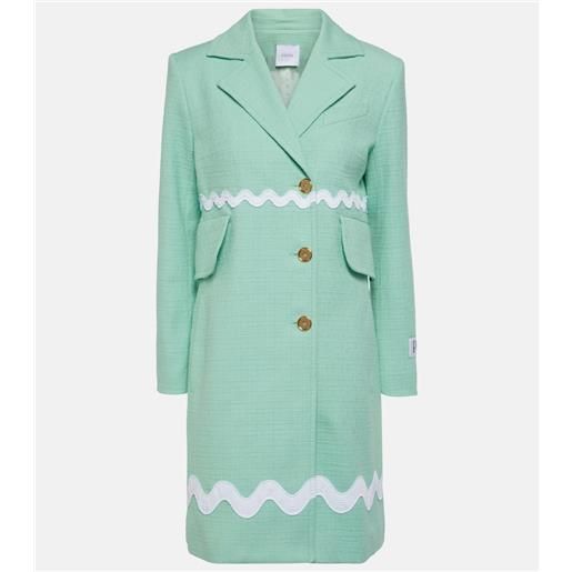 Patou cappotto in tweed di misto cotone