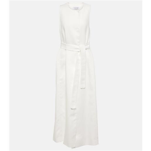 Max Mara abito midi aureo in twill di lino