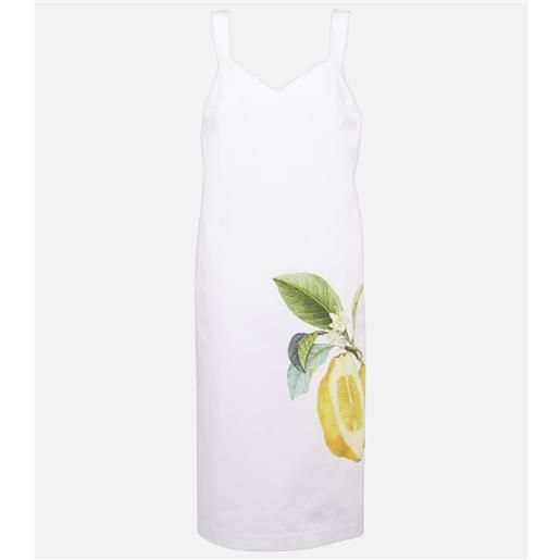 Sportmax abito midi sesia in cotone con stampa