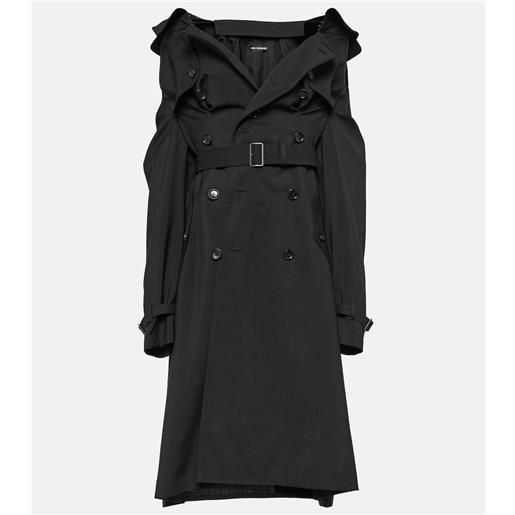 Junya Watanabe abito midi in mohair e lana con cut-out