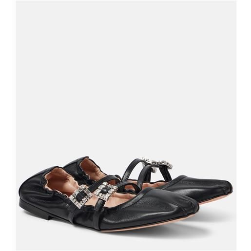 Roger Vivier ballerine in pelle con decorazioni