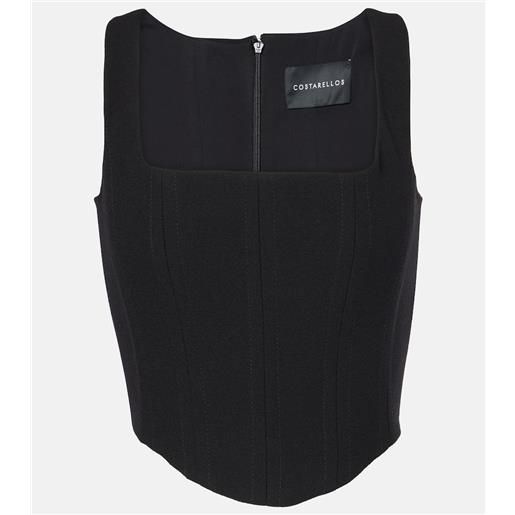 Costarellos bustier jovie in crãªpe di lana