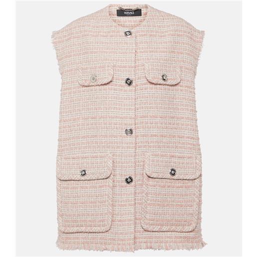 Versace gilet oversized in tweed