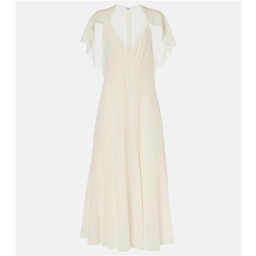 Chloe chloã© abito midi in chiffon di seta
