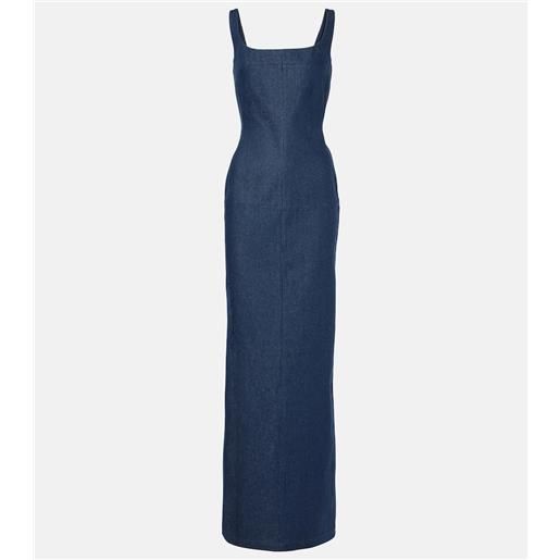 Jacquemus abito la robe de-nîmes spoglio di jeans