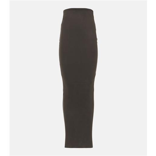 Rick Owens gonna lunga dirt pillar in pelle