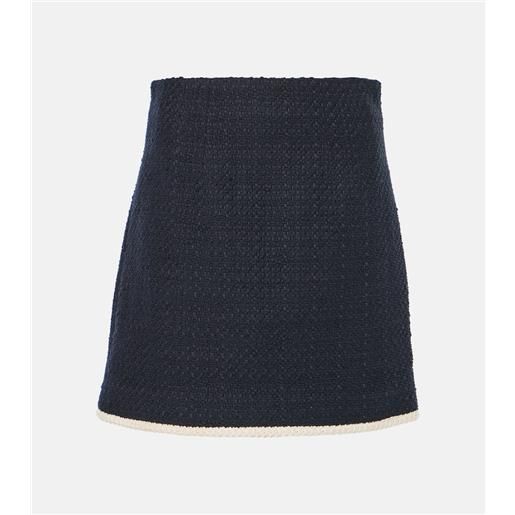 Veronica Beard minigonna roman in tweed di misto cotone