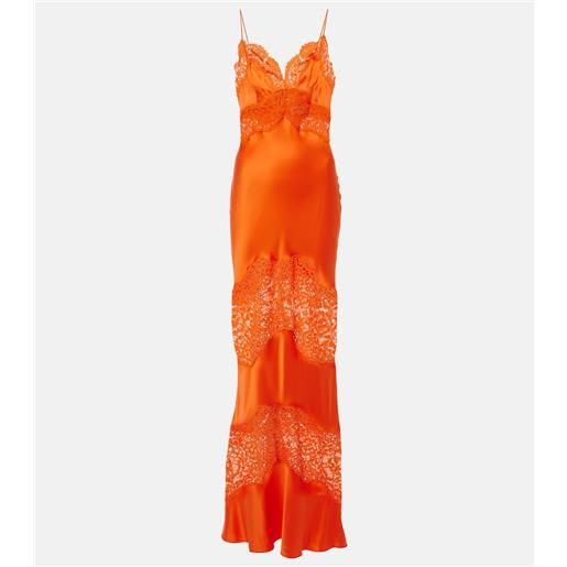 Rebecca Vallance abito sottoveste adira in satin di seta