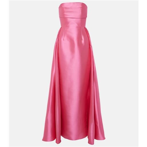 Solace London abito lungo in twill di raso
