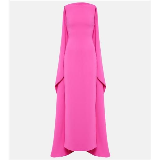 Solace London abito lungo kaila in crãªpe