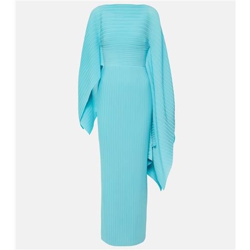 Solace London abito lungo adami in chiffon