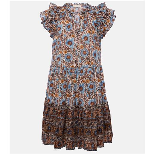 Ulla Johnson miniabito coletta in misto cotone