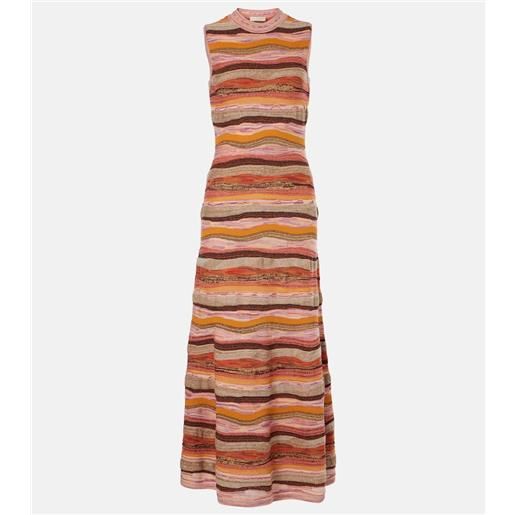 Ulla Johnson abito corto fauna in misto cotone a righe