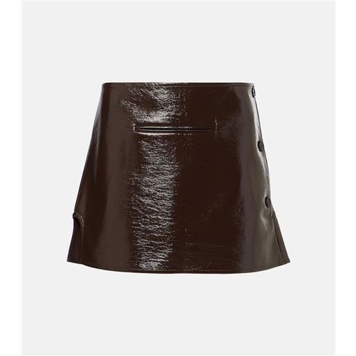 Courreges courrã¨ges minigonna in misto cotone spalmato
