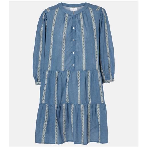Velvet abito corto kaitlyn in jacquard di misto cotone