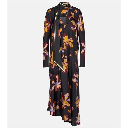 Dorothee Schumacher abito midi in twill di seta con stampa