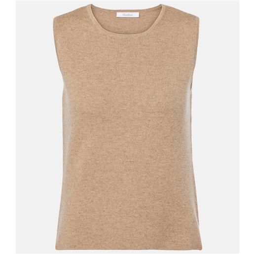 Max Mara gilet fosco in lana e cashmere