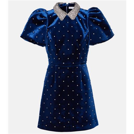 Rebecca Vallance abito corto vivicia in velluto