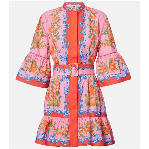 Farm Rio abito corto in cotone con cintura