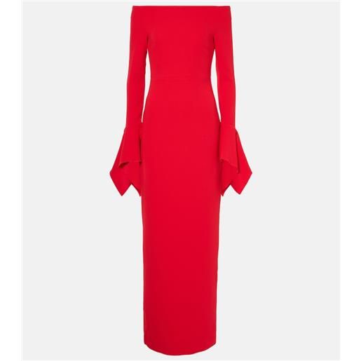 Solace London abito lungo amalie con scollo bardot