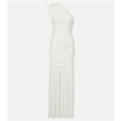 Proenza Schouler abito lungo monospalla cora in chiffon di crãªpe