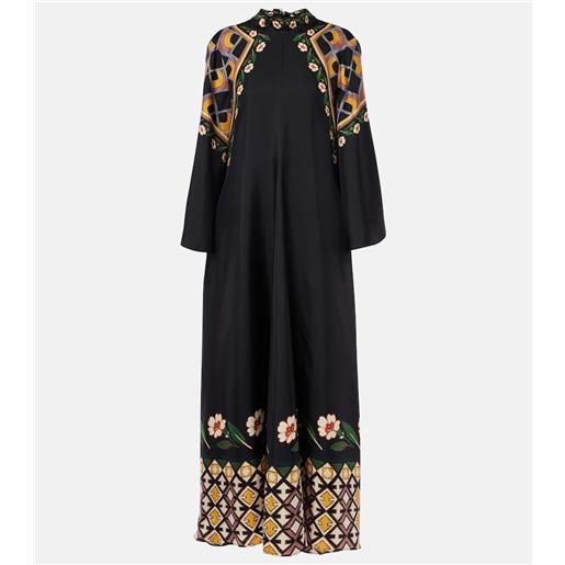 La DoubleJ abito lungo magnifico in twill di seta